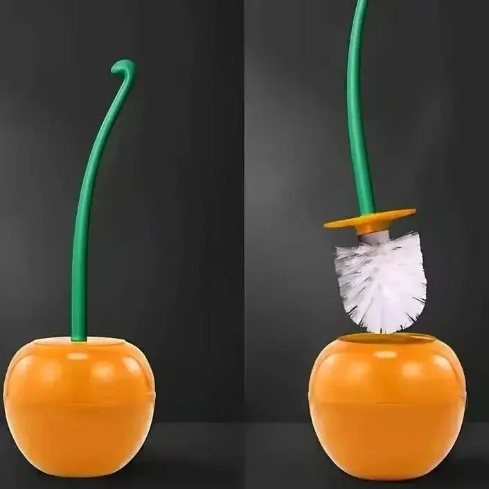 1pc Red Toilet Brush Creative Lovely Cherry Shape Lavatory Toilet Brush Holder Set Toilet Holder Bathroom Accessories - All Niche Drop