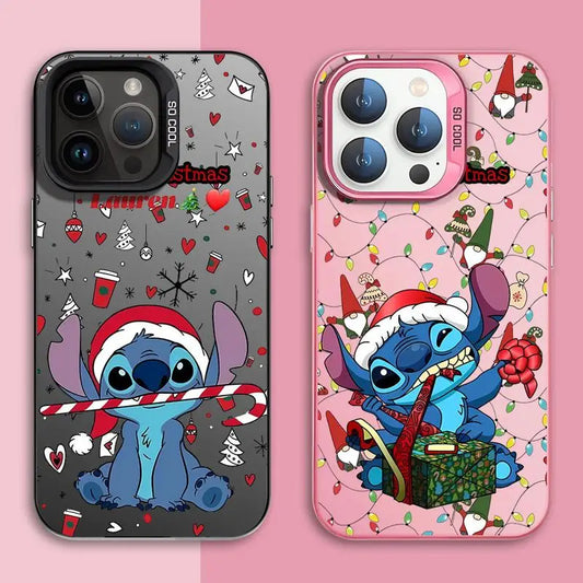 Stitch Christmas iPhone Case - Official Disney Design, Fits iPhone 15-8/Plus/XS MAX, Matte Finish - All Niche Drop