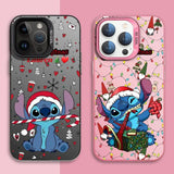 Stitch Christmas iPhone Case - Official Disney Design, Fits iPhone 15-8/Plus/XS MAX, Matte Finish