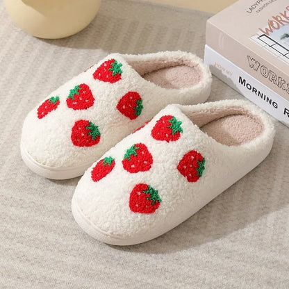 Ghost Face-themed fuzzy slippers for cozy home wear