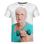 2023 Summer Creative Funny Ladies Licking Red Popsicle 3D Printed T-Shirt Cute Granny Funny Popsicle T-Shirt Casual Loose Tops - All Niche Drop