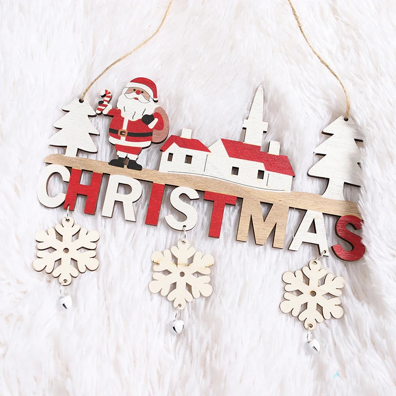 Rustic wooden Santa Gnome holiday ornament for Christmas