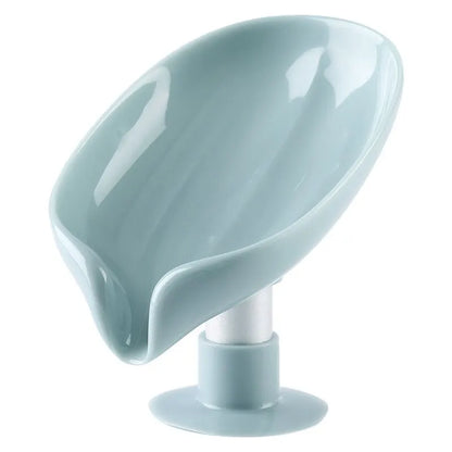 2pcs Drain Soap Holder Leaf Shape Soap Box Suction Cup Tray Drying Rack for Shower Sponge Container Kitchen Bathroom Accessories - All Niche Drop