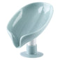 2pcs Drain Soap Holder Leaf Shape Soap Box Suction Cup Tray Drying Rack for Shower Sponge Container Kitchen Bathroom Accessories - All Niche Drop
