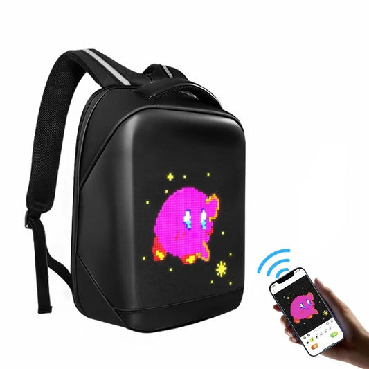 LED Luminous Display 64 x 64 dots Pixel Backpack