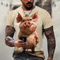 Hot Sell Summer Men Clothing 3d Printai Rendering Animal Men T-Shirt, Men Casual Hip Hop Sports T Shirt Men Short Sleeve T Shirt - All Niche Drop
