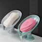 2pcs Drain Soap Holder Leaf Shape Soap Box Suction Cup Tray Drying Rack for Shower Sponge Container Kitchen Bathroom Accessories - All Niche Drop