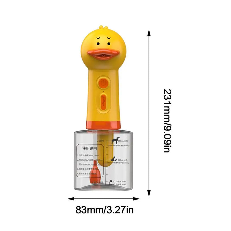 Electric Yellow Duck Foam Soap Dispenser for Pets - All Niche Drop