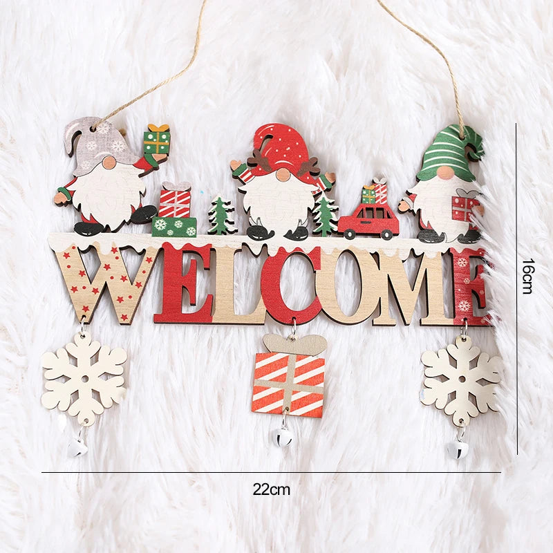Santa Gnome Christmas decoration for wall and door
