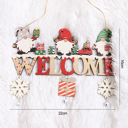 Santa Gnome Christmas decoration for wall and door
