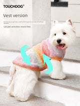 Medium Dog Winter Sweater Vest - Touchdog Cozy & Warm Pet Vest, Cold Weather Dog Coat