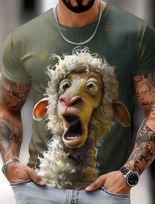 Men's Animal Funny T Shirt Short Sleeve T shirt 3D Print O-Neck Shirt Exaggerated Designer Party Summer Casual Clothing Apparel - All Niche Drop