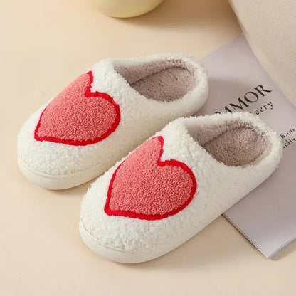 Unisex plush winter warm indoor slippers for men and women
