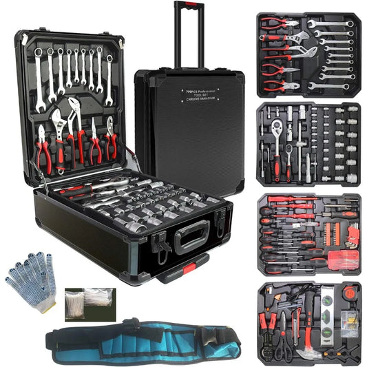 799pcs Aluminum Trolley Case Tool Set