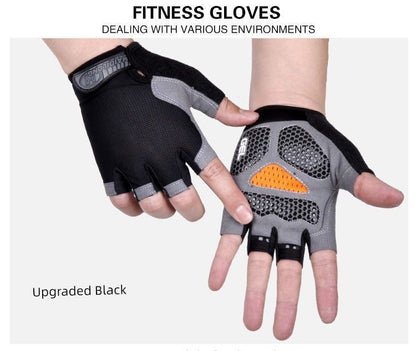 Fitness gloves with anti-cocoon grip for workouts
