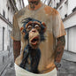 Hot Sell Summer Men Clothing 3d Printai Rendering Animal Men T-Shirt, Men Casual Hip Hop Sports T Shirt Men Short Sleeve T Shirt - All Niche Drop