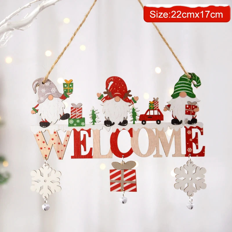Handcrafted Wooden Santa Gnome for holiday home decor
