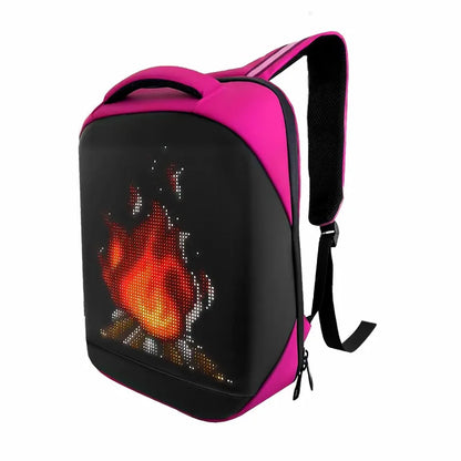 LED Luminous Display 64 x 64 dots Pixel Backpack