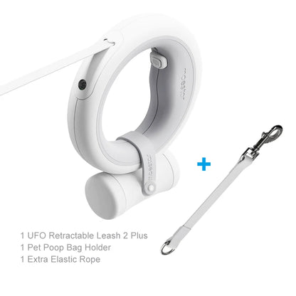 Retractable Pet Leash Flexible Ring Shape with LED