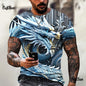 Dragon Pattern Men's T-shirt Fashion 3d Printed T Shirt Animal Short-sleeved Oversized Streetwear Tees Summer Casual Men's Tops - All Niche Drop