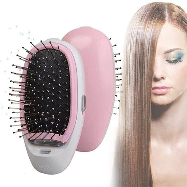 Portable Electric Ionic Styling Hairbrush - All Niche Drop