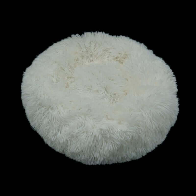 Plush donut-shaped pet bed with raised sides Calming Donut Bed for Dogs & Cats