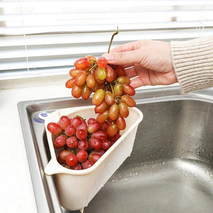 Easy-to-clean Kitchen Sink Drain Basket Organizer with handle