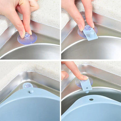 Kitchen Sink Drain Basket Organizer preventing clogged drains