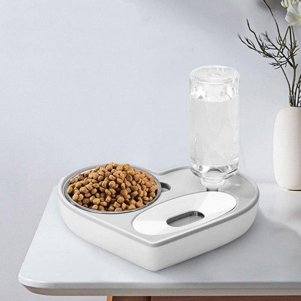 Dual pet water and food dispenser